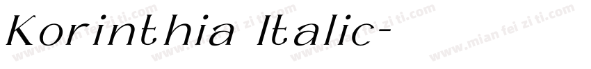 Korinthia Italic字体转换